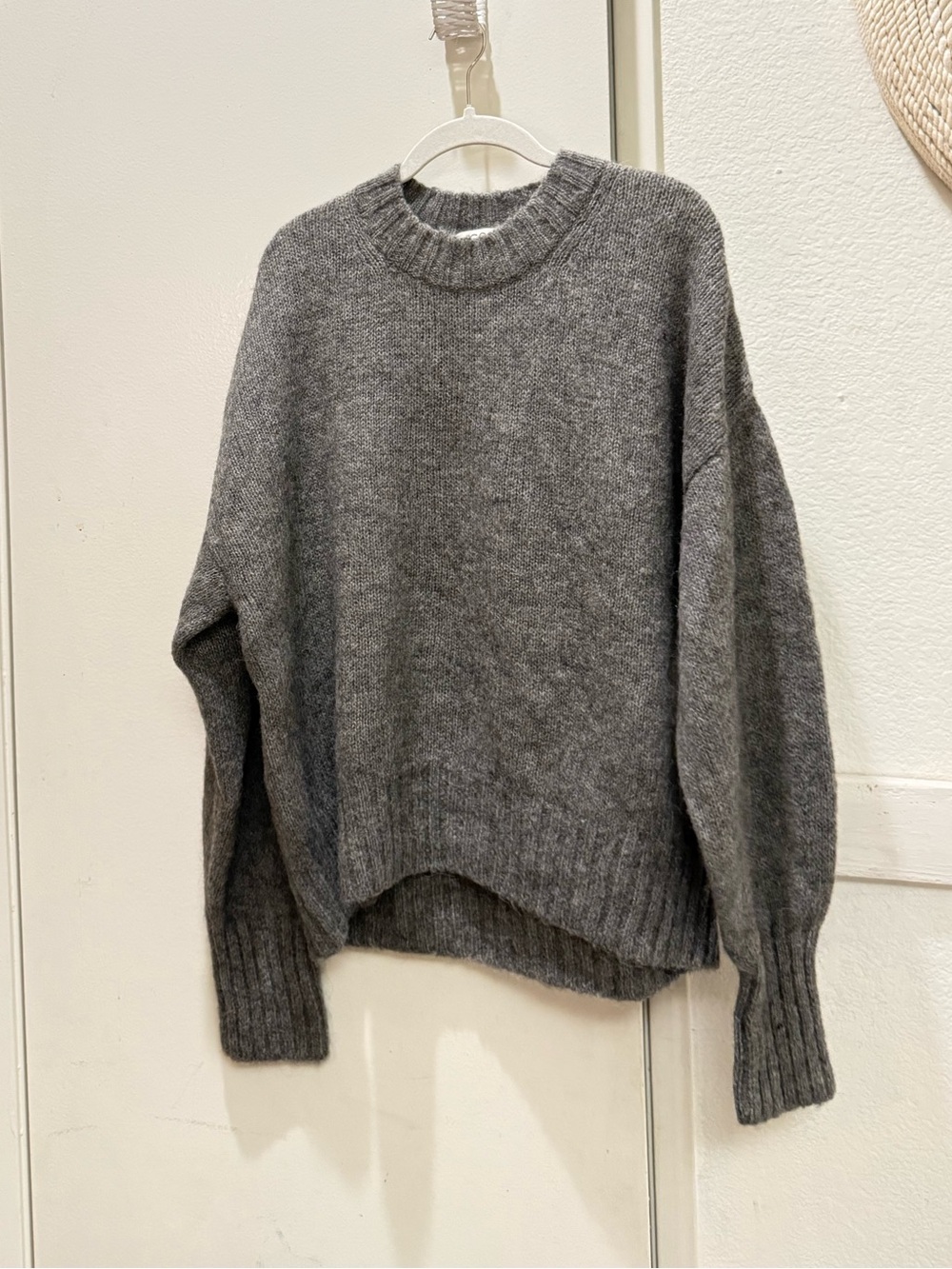 COS Charcoal Gray Crewneck Sweater large